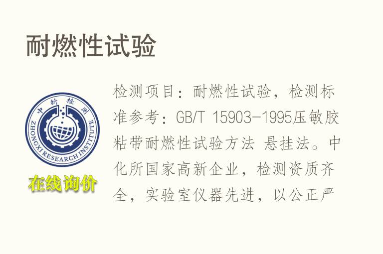 耐燃性试验