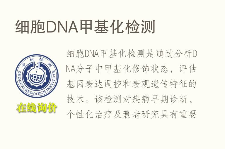 细胞DNA甲基化<font color='red'>检测</font>