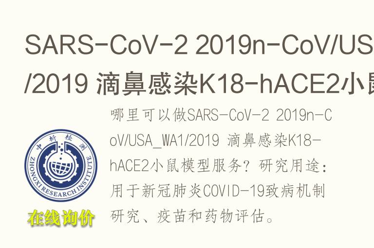 滴鼻感染K18-hACE2小鼠<font color='red'>模型</font>